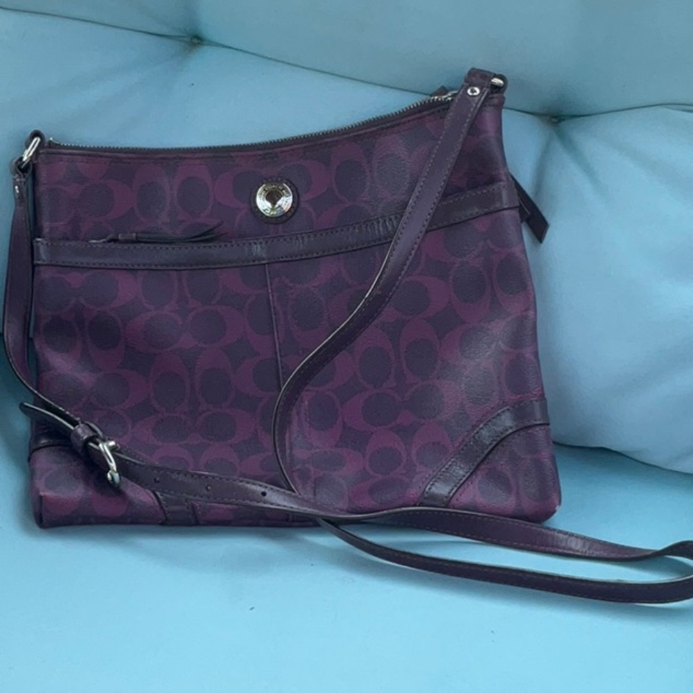 Coach Purple Crossbody Bag with Luxurious Design
